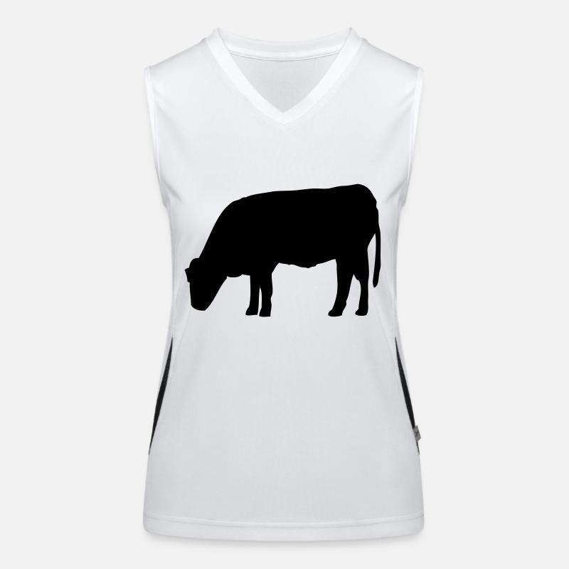 Kuh Funktionelles Kontrast-Tank Top für Frauen