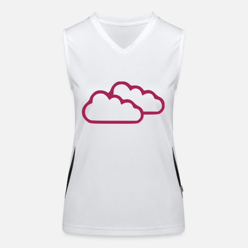 Wolken Funktionelles Kontrast-Tank Top für Frauen