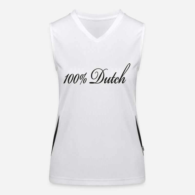 100% Dutch DE Funktionelles Kontrast-Tank Top für Frauen