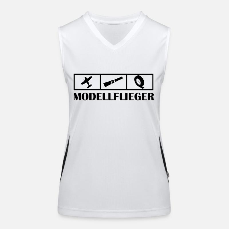 Modellflieger_leben Funktionelles Kontrast-Tank Top für Frauen