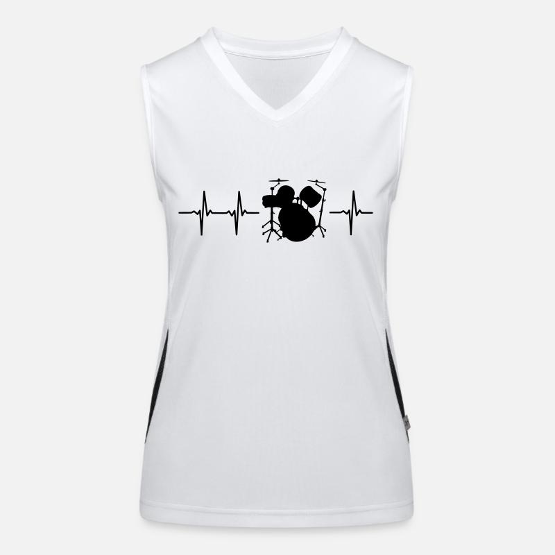 Schlagzeug T-Shirt Geschenk Idee Lustig Sprüche Funktionelles Kontrast-Tank Top für Frauen