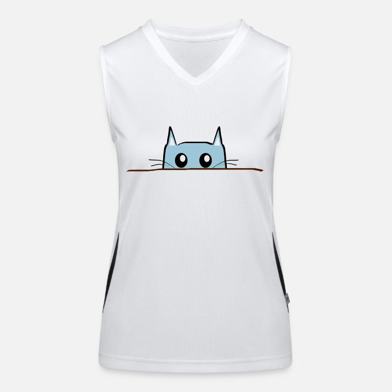 Katze Comic Tisch Funktionelles Kontrast-Tank Top für Frauen