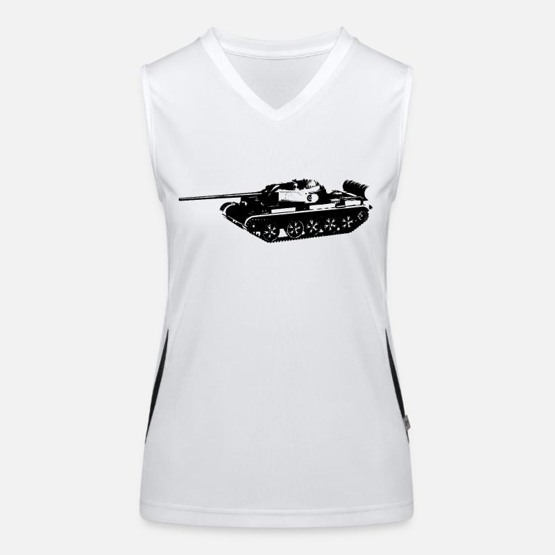 Mittlerer Kampfpanzer T-54 Funktionelles Kontrast-Tank Top für Frauen