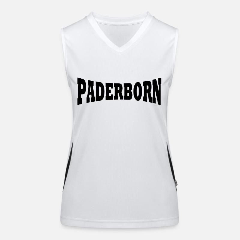 Paderborn Schriftzug Funktionelles Kontrast-Tank Top für Frauen