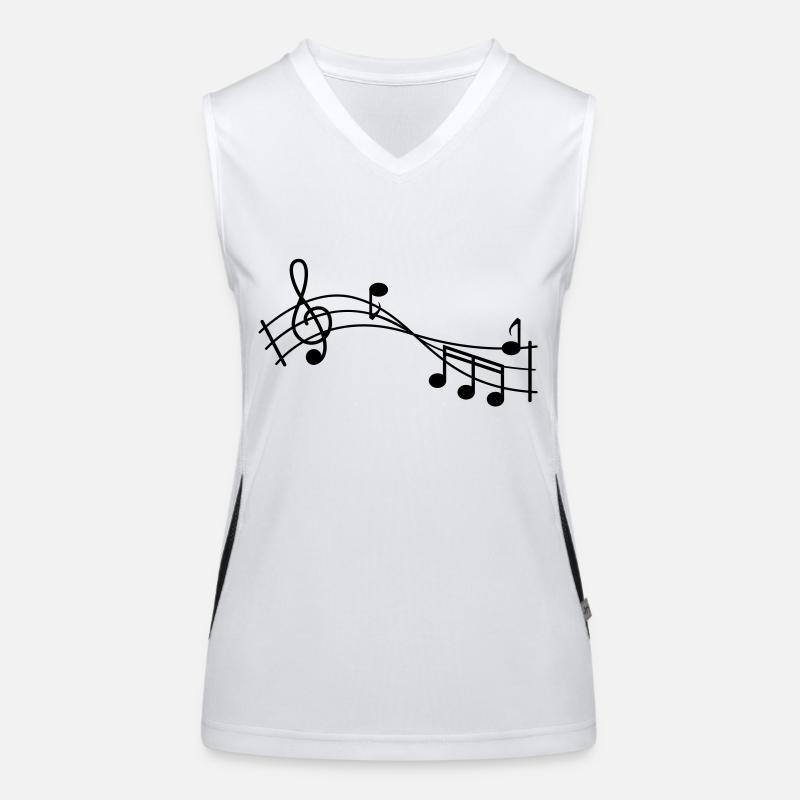music note Women's Functional Contrast Tank Top