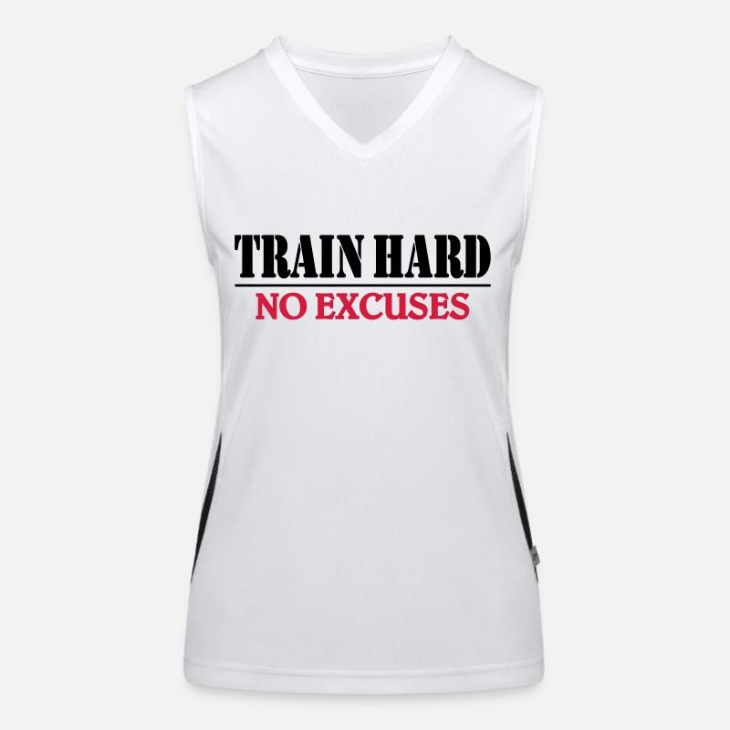 Train hard-no excuses Funktionelles Kontrast-Tank Top für Frauen
