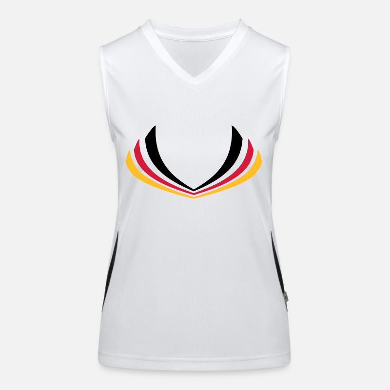 Drapeau de bande Allemagne Débardeur respirant contrasté Femme