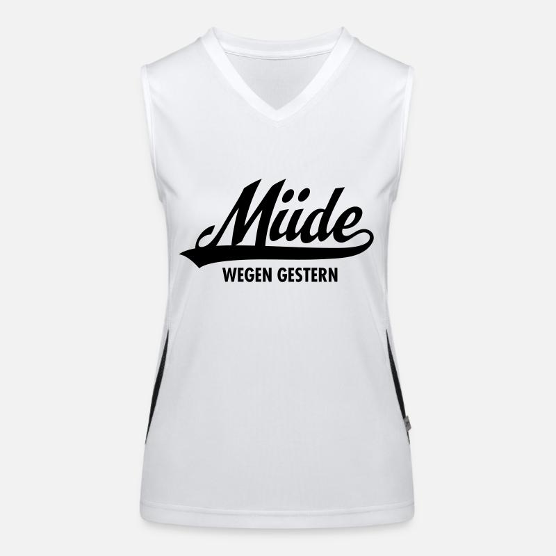 Müde Wegen Gestern Women's Functional Contrast Tank Top