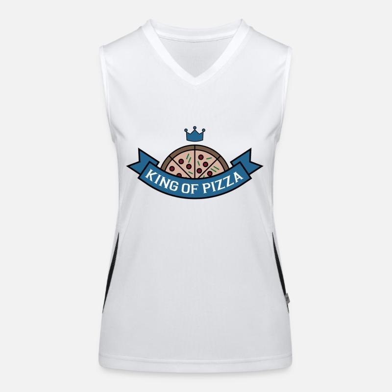 Pizza Funktionelles Kontrast-Tank Top für Frauen