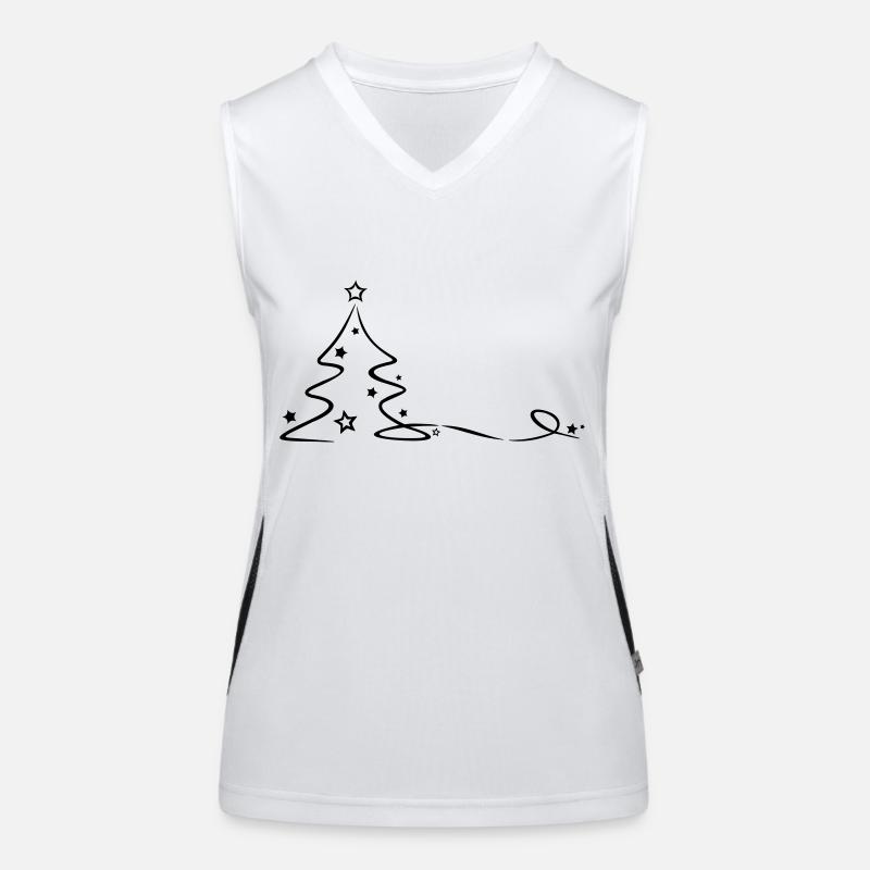 Weihnachten - Weihnachtsbaum Funktionelles Kontrast-Tank Top für Frauen
