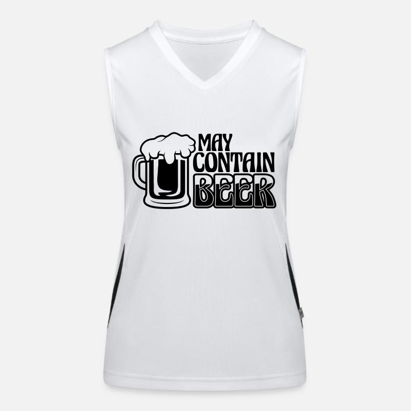 Saying May Contain Beer Women's Functional Contrast Tank Top