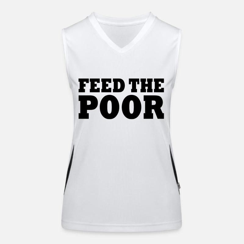 Feed the poor Women's Functional Contrast Tank Top