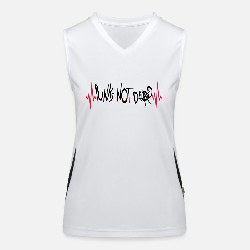punks not dead Zitat Funktionelles Kontrast-Tank Top für Frauen