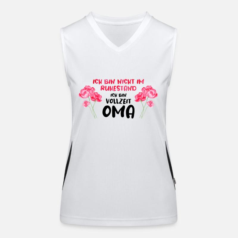 Ich bin nicht im Ruhestand ich bin Vollzeit Oma Funktionelles Kontrast-Tank Top für Frauen