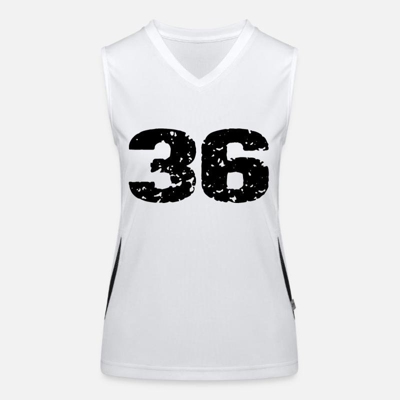 Maillot 36 Numéro Débardeur respirant contrasté Femme
