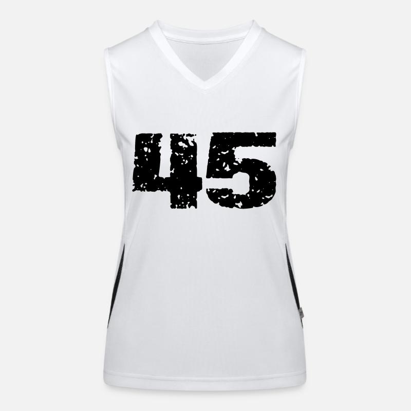 Maillot 45 Numéro Débardeur respirant contrasté Femme