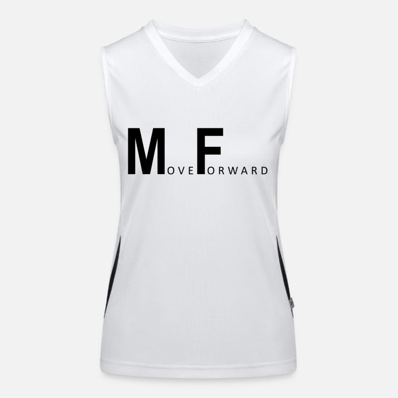 MoveForward - Women's Functional Contrast Tank Top - white/black