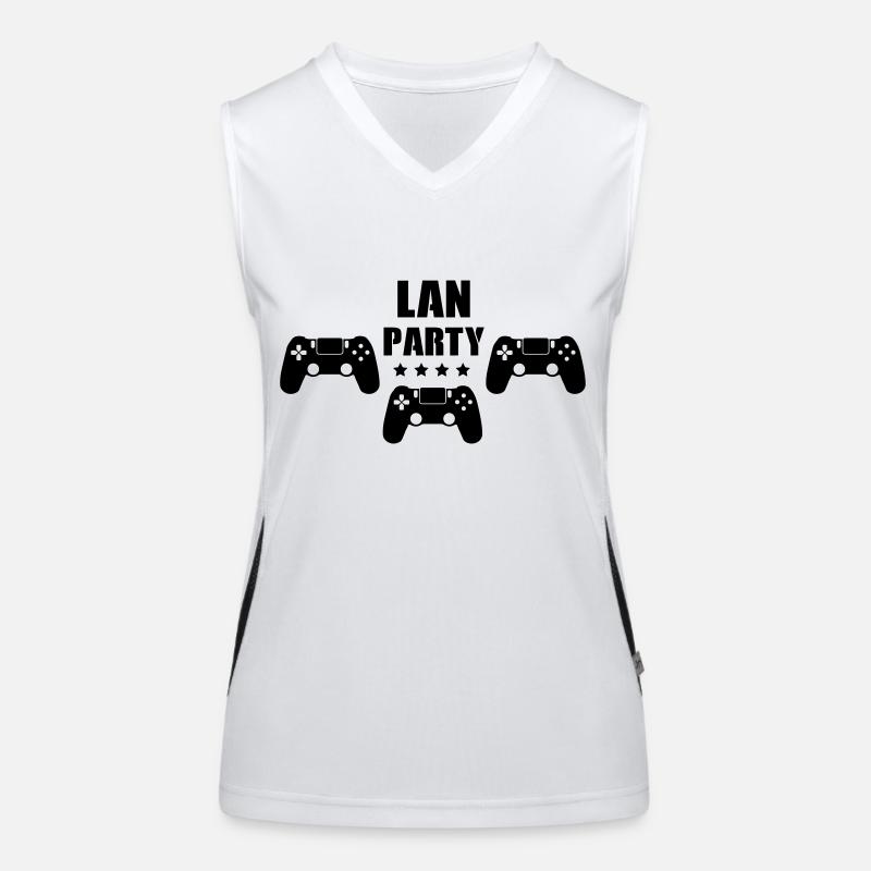 LAN Party Top sportivo da donna in contrasto cromatico