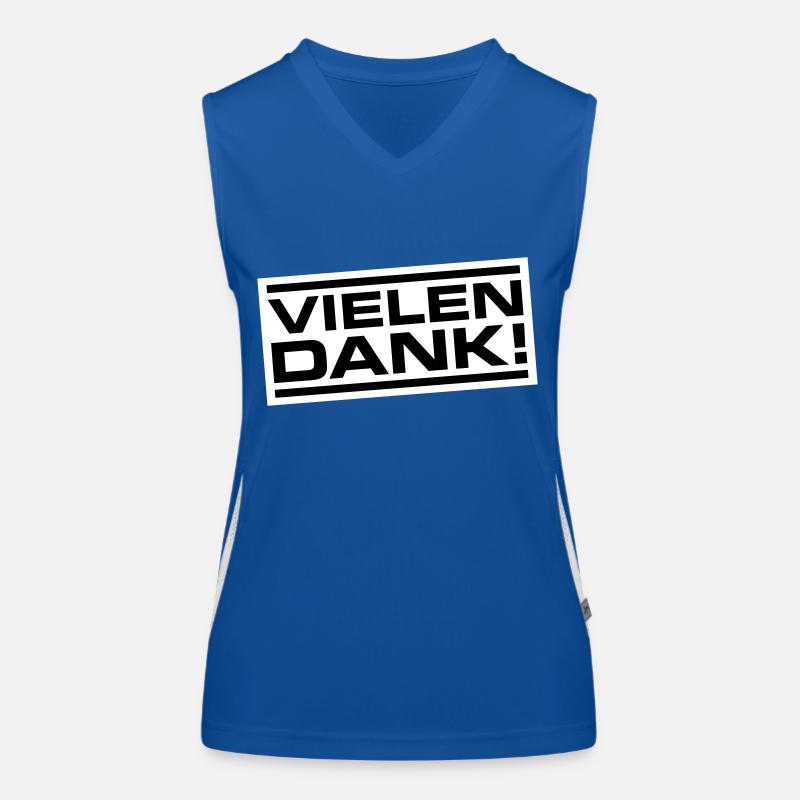 Vielen Dank Danke Funktionelles Kontrast-Tank Top für Frauen