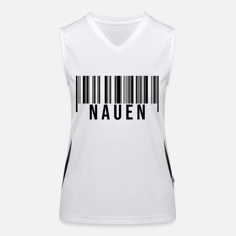 Nauen Strichcode Funktionelles Kontrast-Tank Top für Frauen