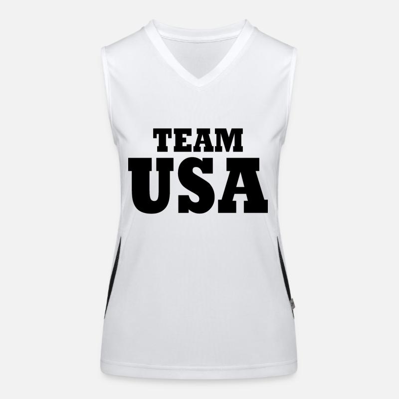 Team usa Débardeur respirant contrasté Femme