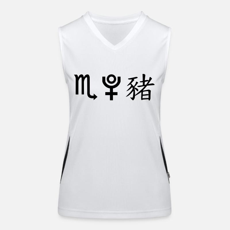 Scorpio Pluto Pig Women's Functional Contrast Tank Top