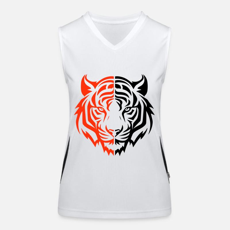 Tête de tigre Débardeur respirant contrasté Femme