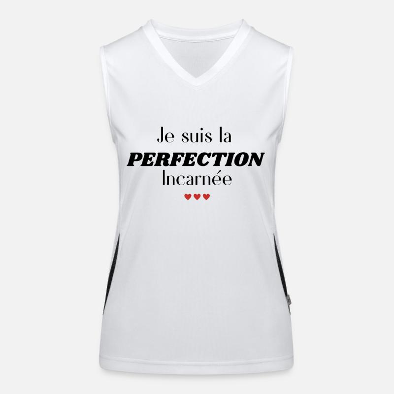Ich bin die fleischgewordene Perfektion Funktionelles Kontrast-Tank Top für Frauen