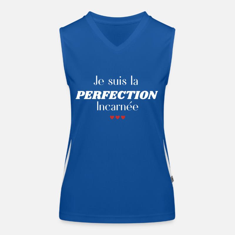 Ich bin die fleischgewordene Perfektion Funktionelles Kontrast-Tank Top für Frauen