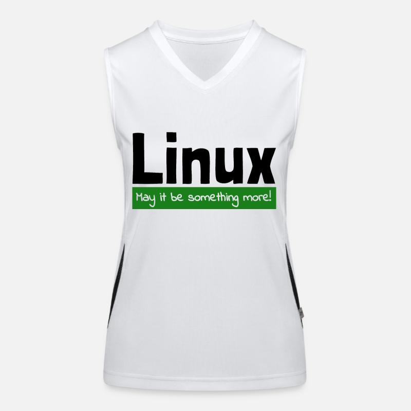 Linux Computer Computerarbeit witzige Sprüche Nerd Funktionelles Kontrast-Tank Top für Frauen