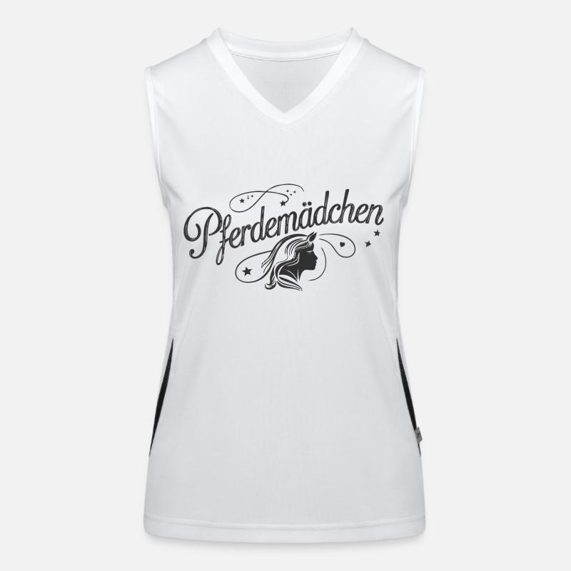 Pferdemädchen - Mädchen liebt Pferde Funktionelles Kontrast-Tank Top für Frauen