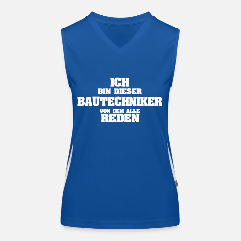 Profession Technicien en construction Débardeur respirant contrasté Femme