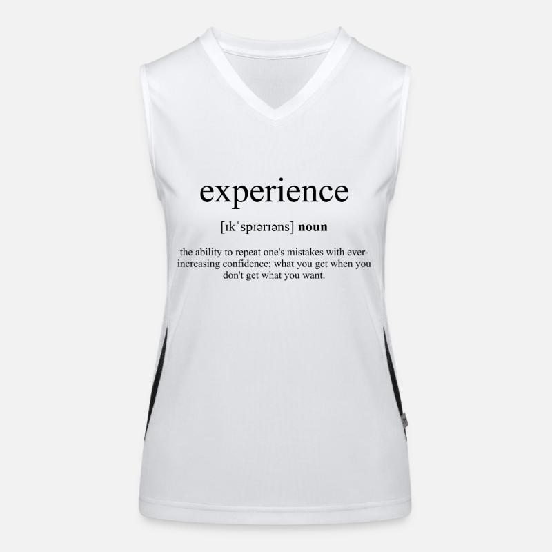 Experience | Erfahrung Definition Dictionary Funktionelles Kontrast-Tank Top für Frauen