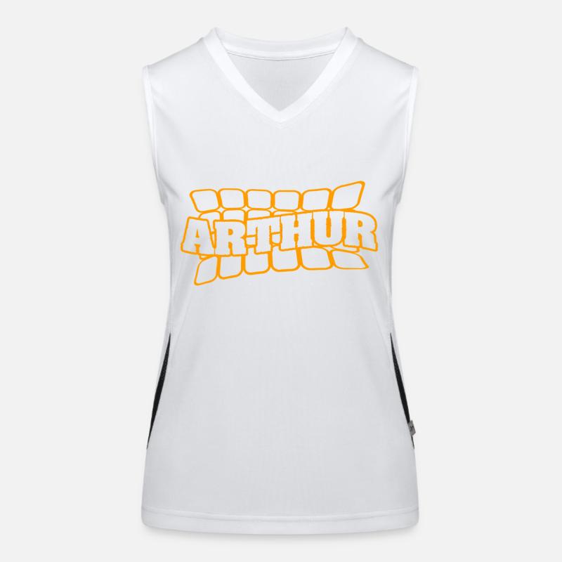 Name Arthur Funktionelles Kontrast-Tank Top für Frauen