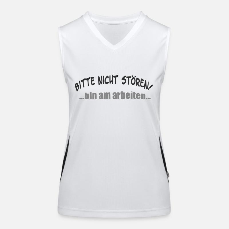 Bitte nicht stören! bin am arbeiten Funktionelles Kontrast-Tank Top für Frauen