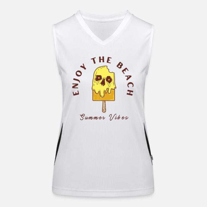 Genießen Sie den Strand, Eis Funktionelles Kontrast-Tank Top für Frauen