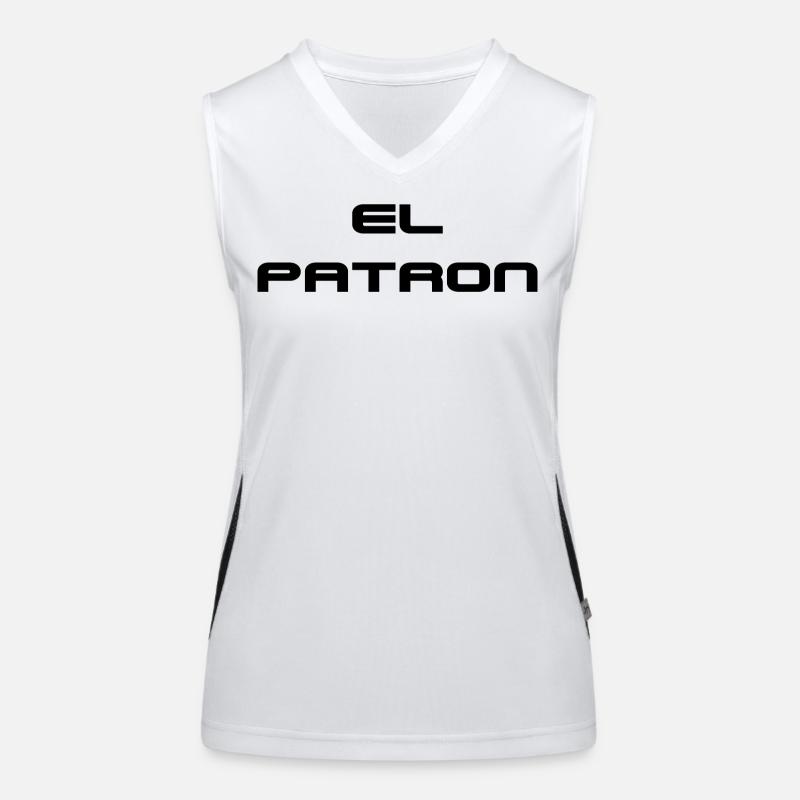 Lettrage El Patron – Diction à la mode Débardeur respirant contrasté Femme