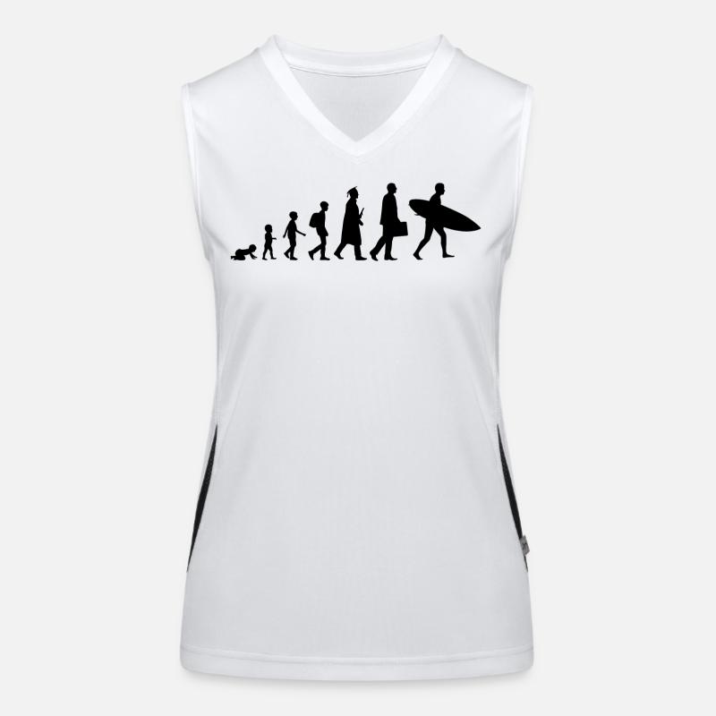 Entwicklung eines Surfers Funktionelles Kontrast-Tank Top für Frauen