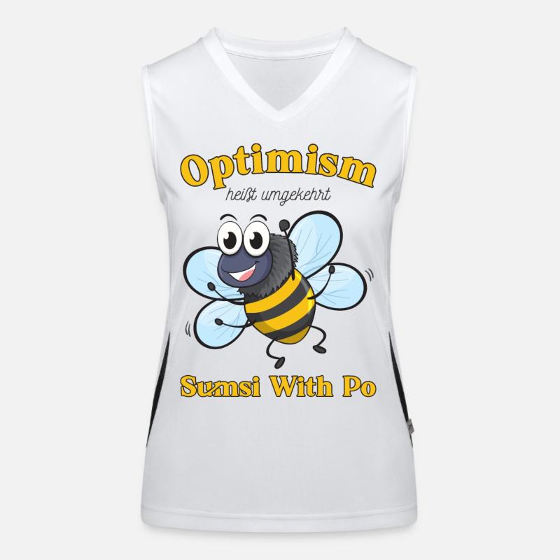 Abeille Motivation Optimisme Débardeur respirant contrasté Femme