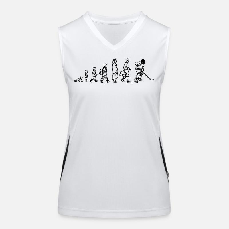 Evolution Eishockeyspieler Funktionelles Kontrast-Tank Top für Frauen