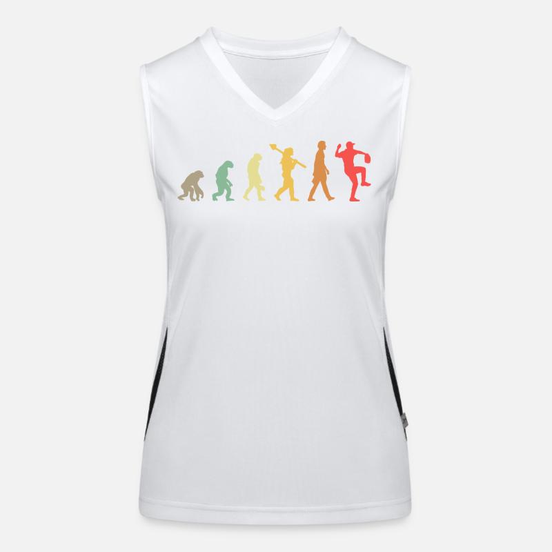 Baseball Evolution Funktionelles Kontrast-Tank Top für Frauen