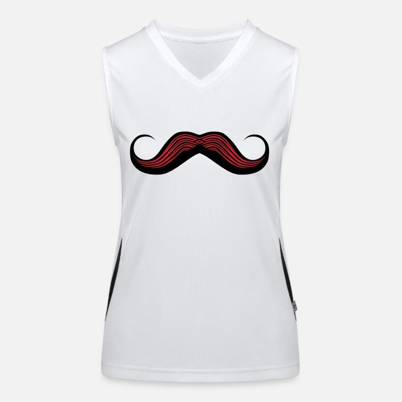 Schnurrbart 805 w Funktionelles Kontrast-Tank Top für Frauen