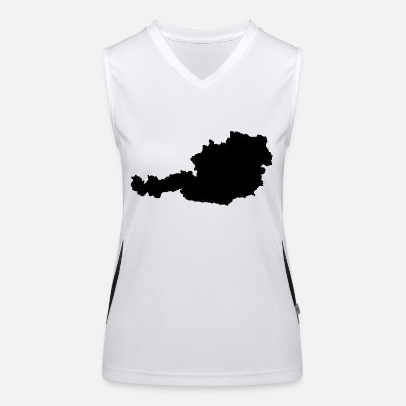 Austria Map Women's Functional Contrast Tank Top