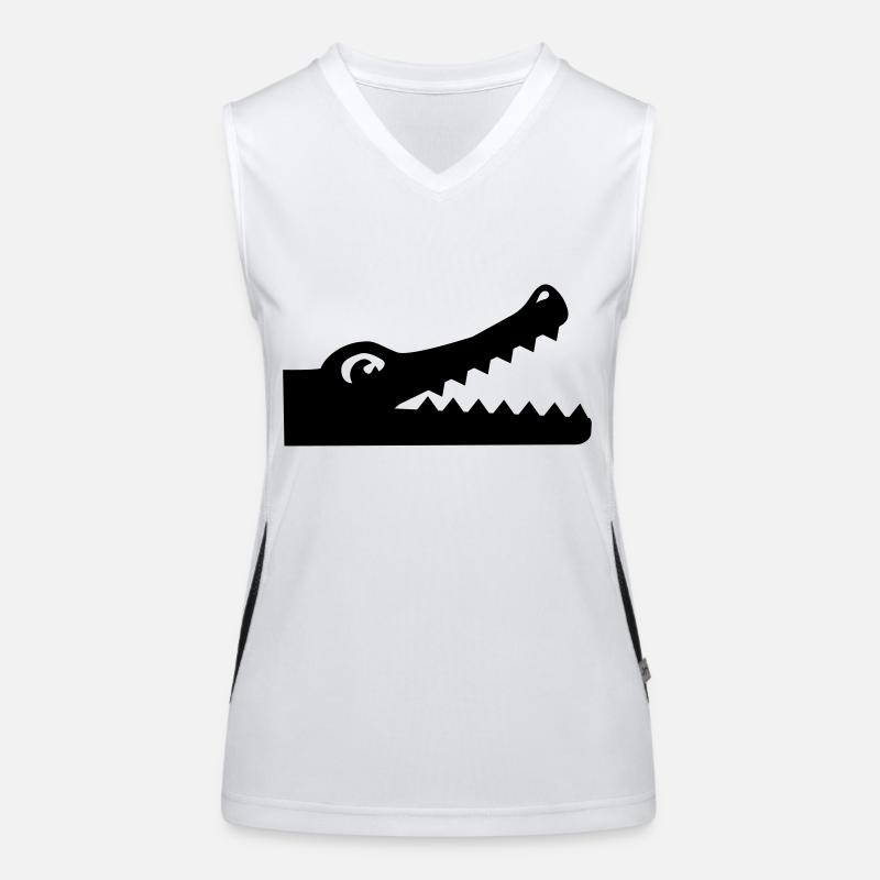 Krokodil Funktionelles Kontrast-Tank Top für Frauen