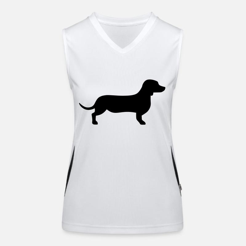 Dachshund Women's Functional Contrast Tank Top