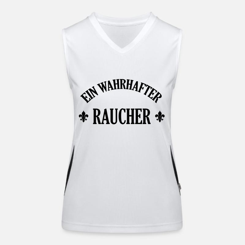 Raucher Raucherin Rauchen Tabak Zigarette Cannabis Funktionelles Kontrast-Tank Top für Frauen