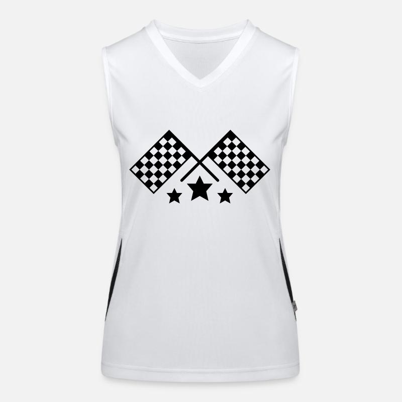 race flags Women's Functional Contrast Tank Top