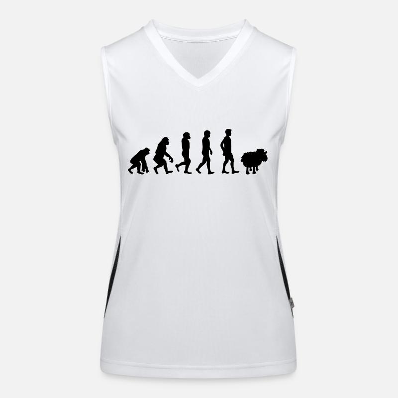 evolution mouton cadeau anti-système complotiste Débardeur respirant contrasté Femme