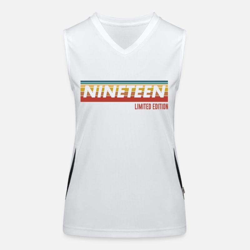 19th Birthday Gift Nineteen Women's Functional Contrast Tank Top