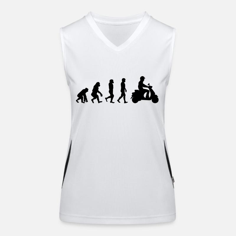 Roller Fahrer Scootering Motorrad Moped Evolution Funktionelles Kontrast-Tank Top für Frauen
